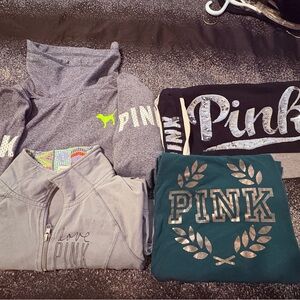 PINK Victoria's Secret Kids Gray and Teal Sweatshirts
